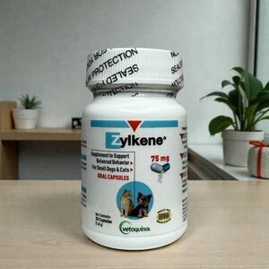 Zylkene 75mg Calming Support for Small Dogs & Cats Anxiety Stress Relief 30 Caps